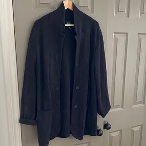 Gap Women’s Tall Sweater Blazer, Black, Small Tall